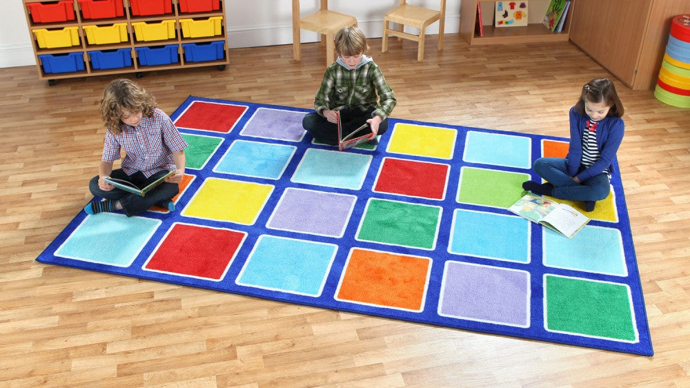 Rectangle Rainbow top Rug