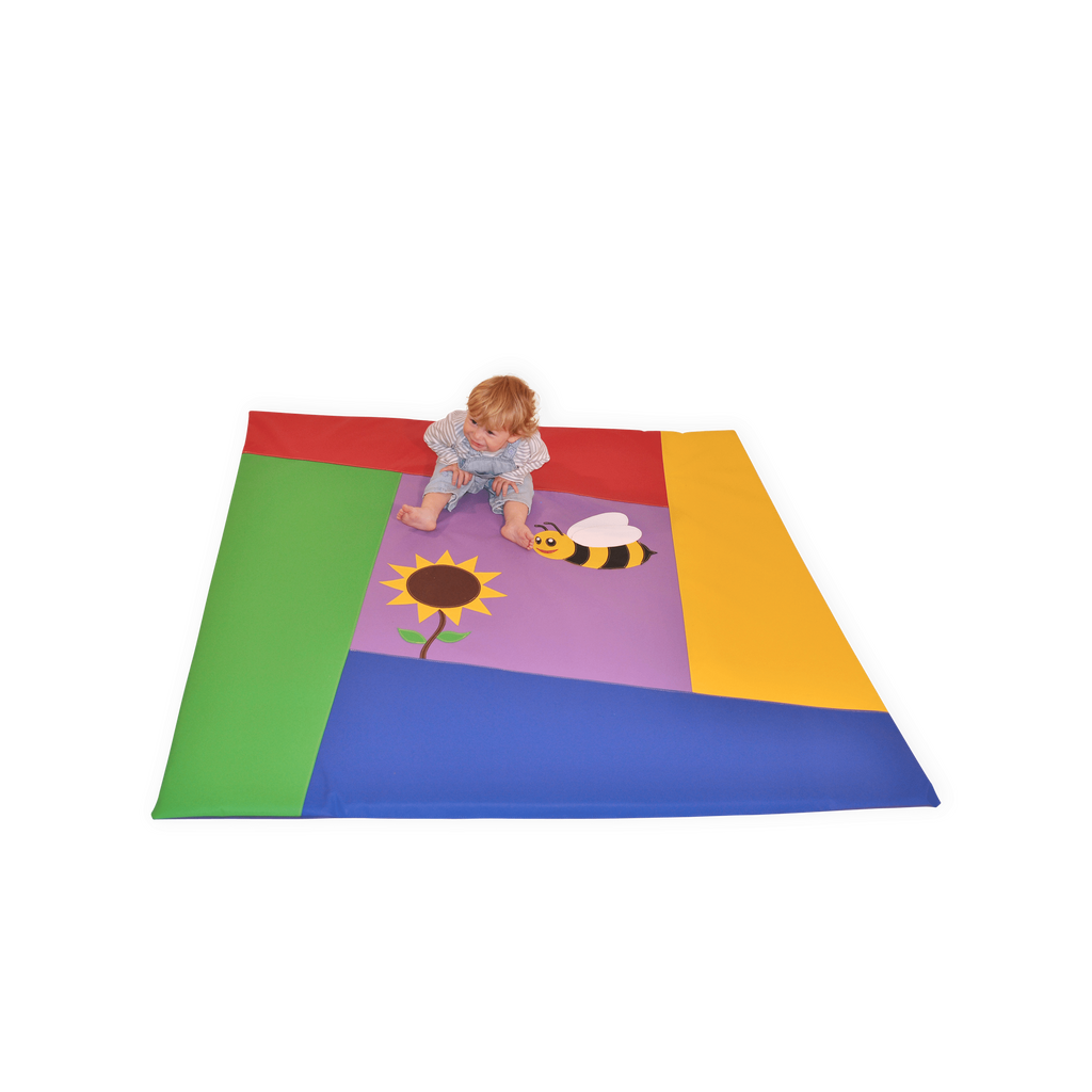 Soft Play Bee Nursery Floor Mat – Soft Cushioned Play Mat for Babies, Toddlers & EYFS Settings