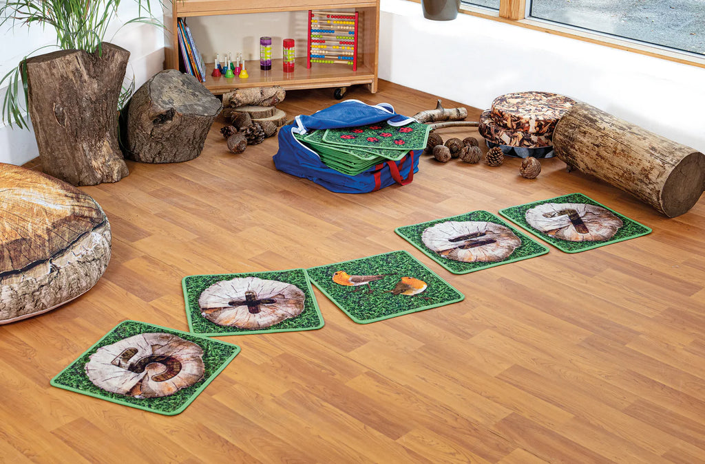 Natural World Indoor/Outdoor Counting Carpet Tiles with holdall - Pack of 35