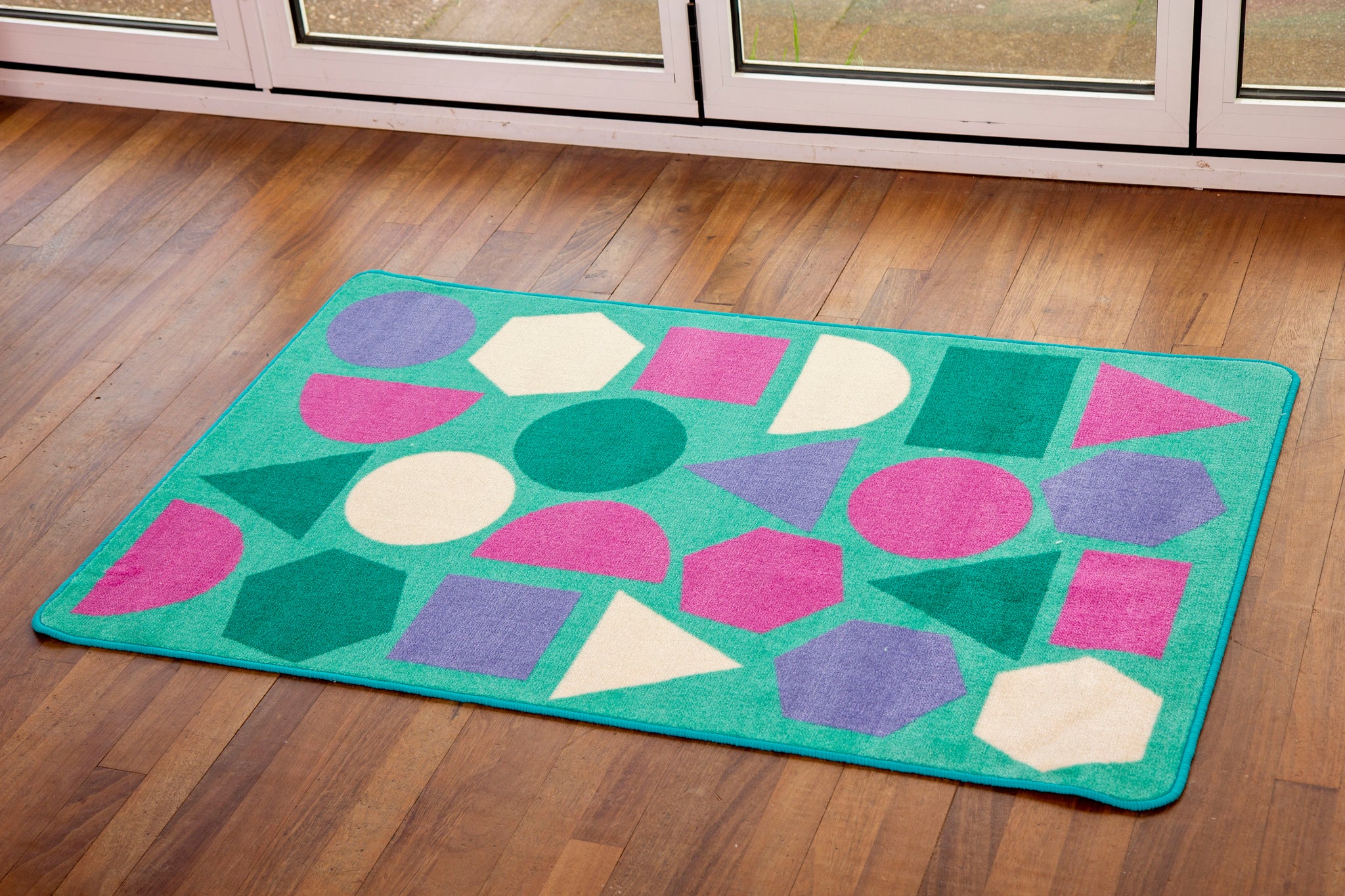 Kinder™ Pastel Geometric Nursery Rug – Classroom Direct
