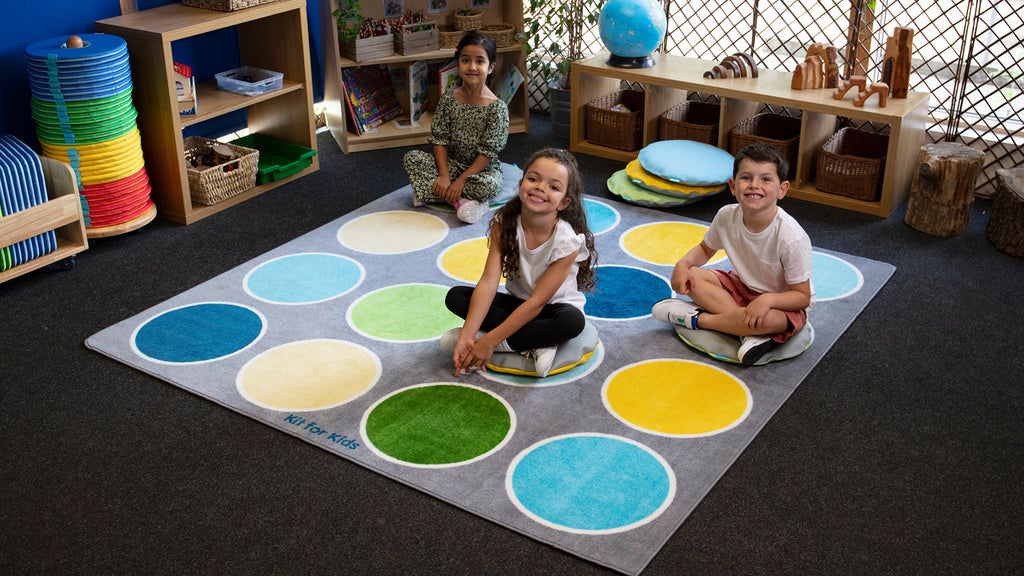 Lake Circles Placement Carpet for Schools 2x2m