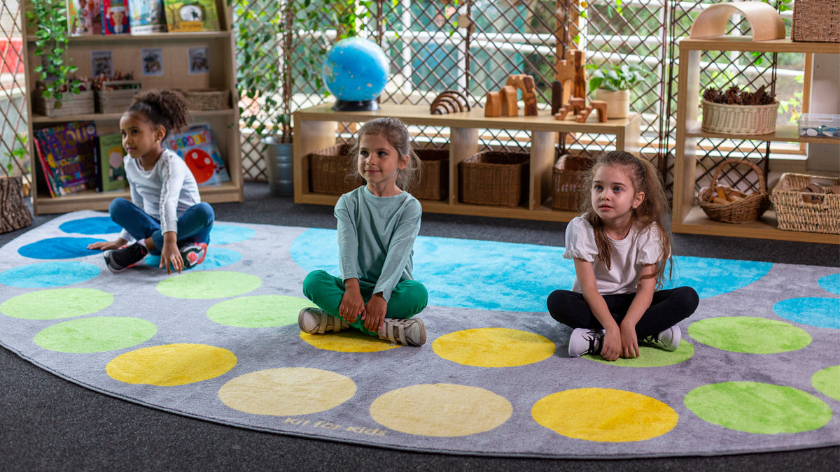 Lake Large Semi-Circle Carpet 4x2m – Classroom Direct