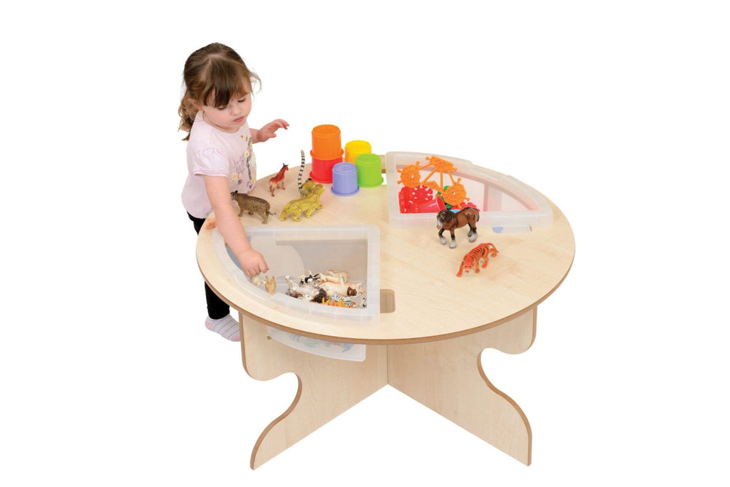 Toddler Tray Table 460mm High with Inset Trays