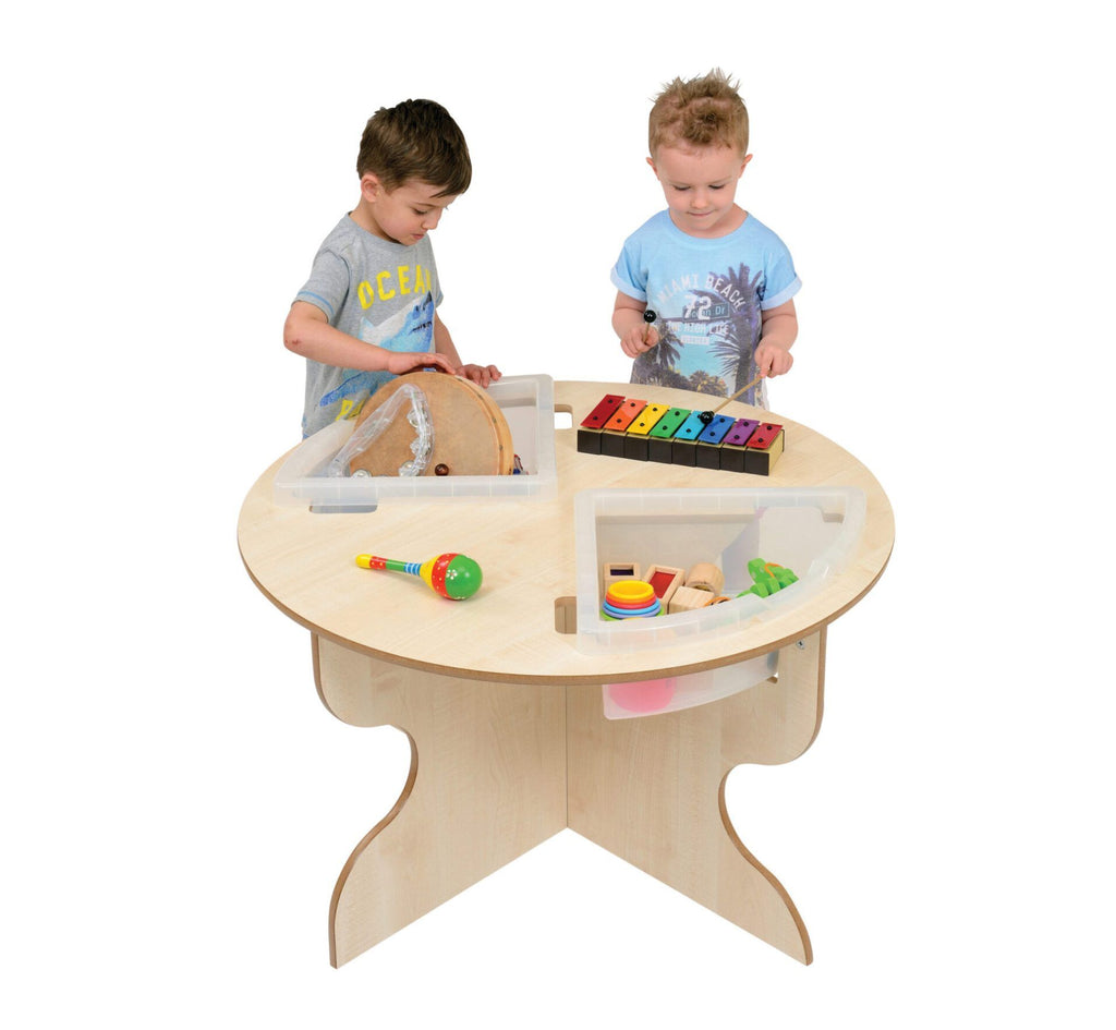 Pre School Tray Table 530mm High with Inset Trays