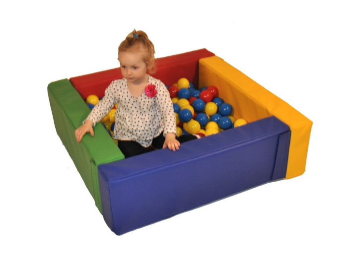 Early Years Soft Play Small Square Ball Pool Excludes Balls