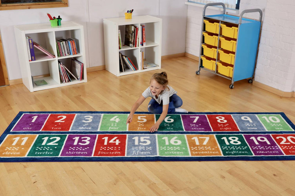 Kinder™ Number 1 to 20 Runner Carpet 3 x 1 metre