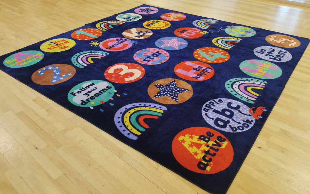 Kinder Colour™ Positivity Wellbeing Placement Carpet 3 x 3 metre