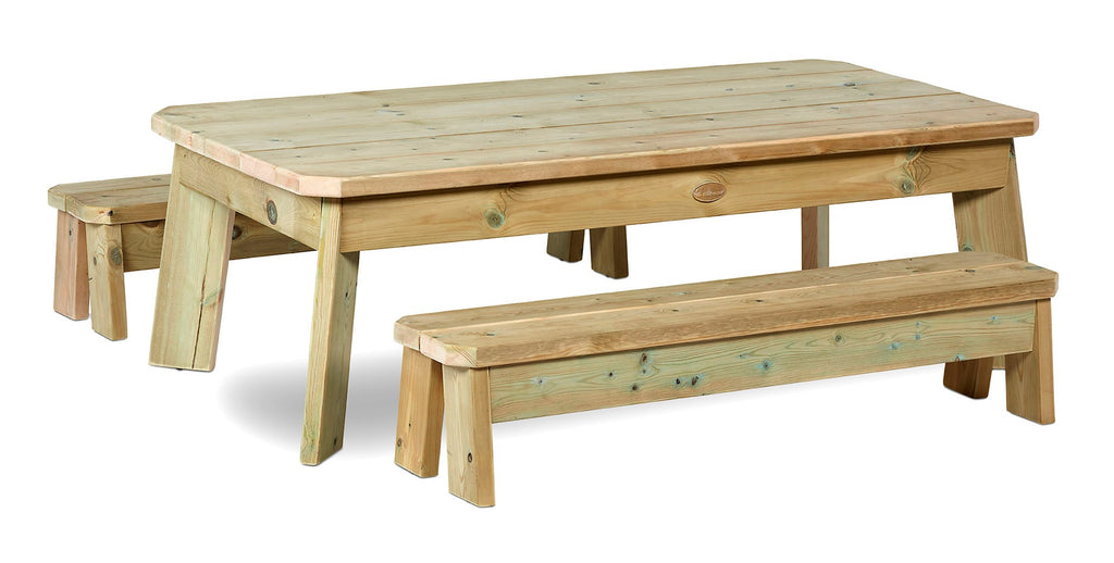Outdoor Rectangular Table & Bench Set - Toddler