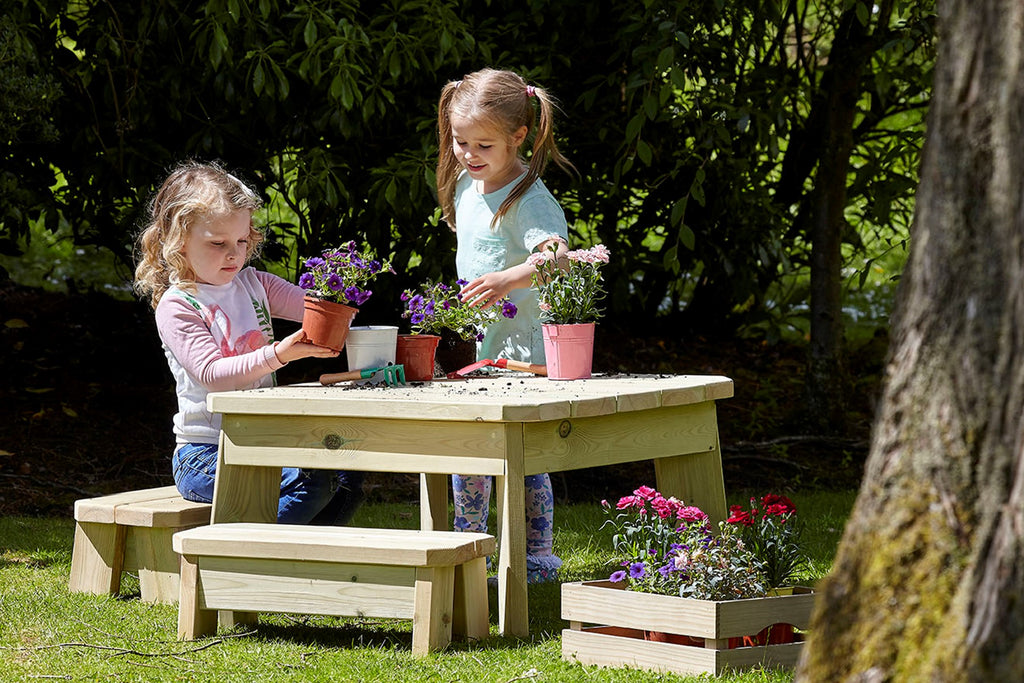 Outdoor Square Table & Bench Set - Pre-school