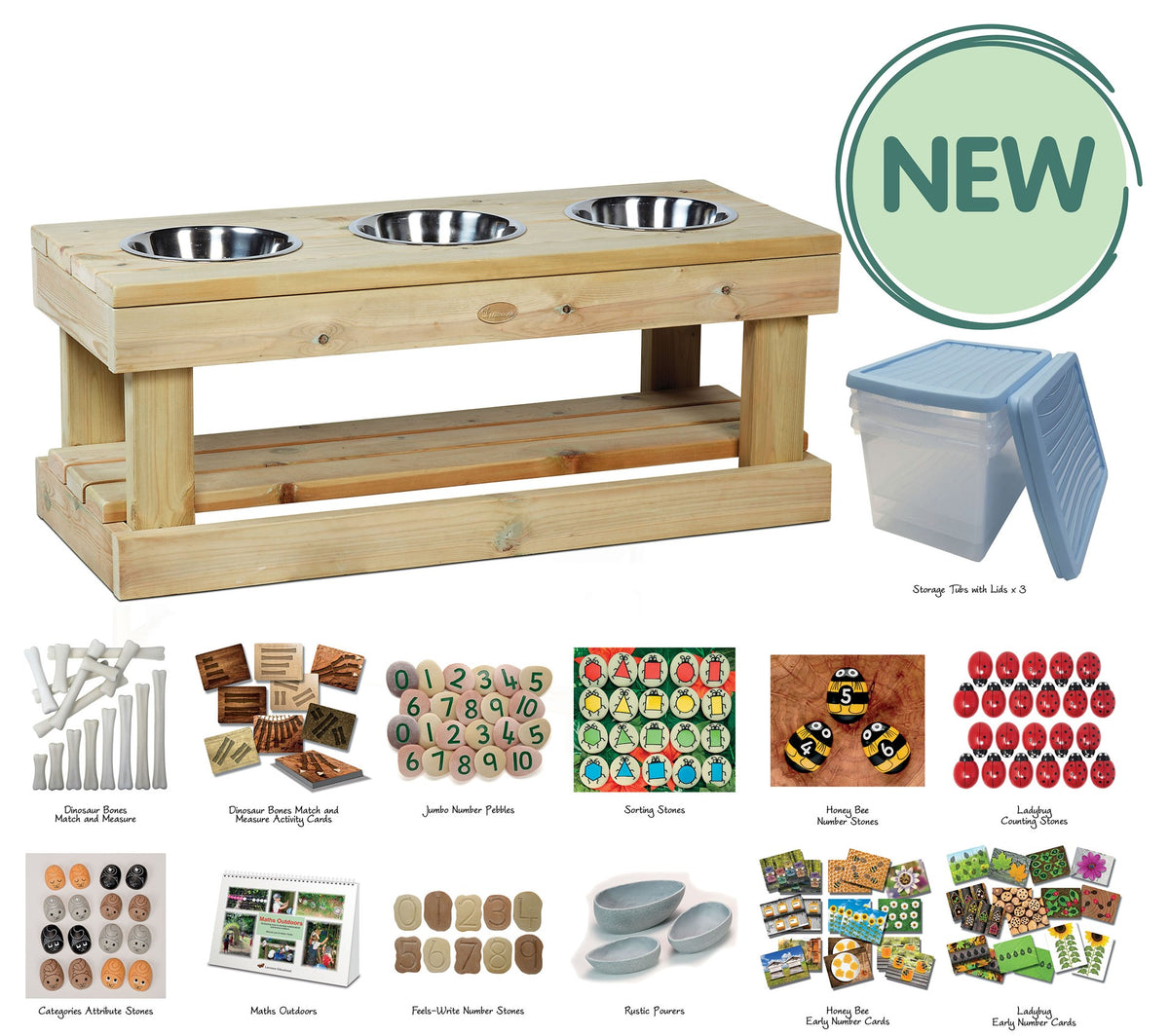 Outdoor Potion Bench 3 Station Classroom Direct