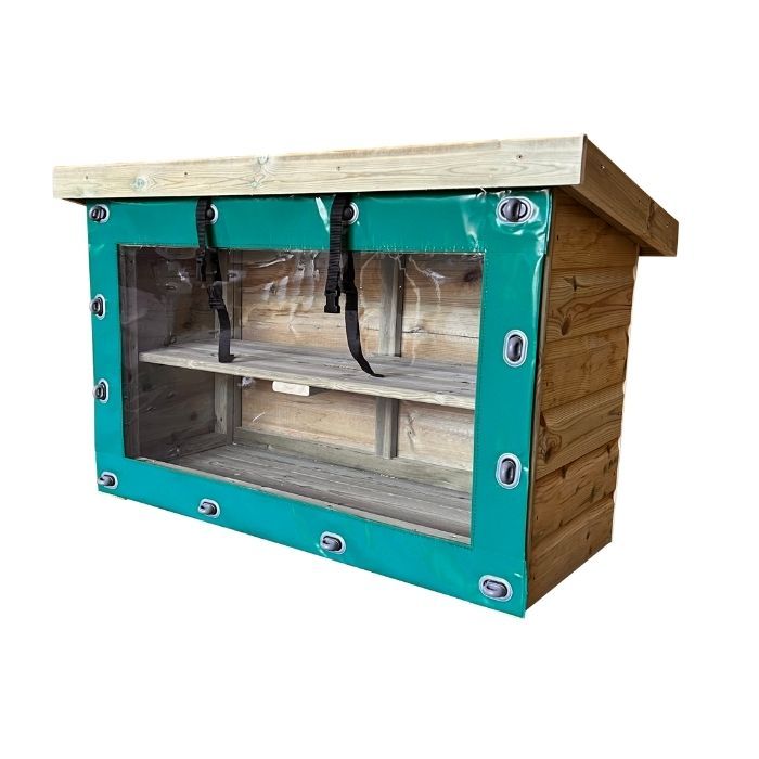 Outdoor Wooden Double Storage Unit for schools