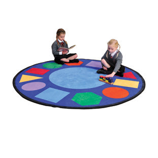 Geometric Round Learning Rug Carpet 2x2M