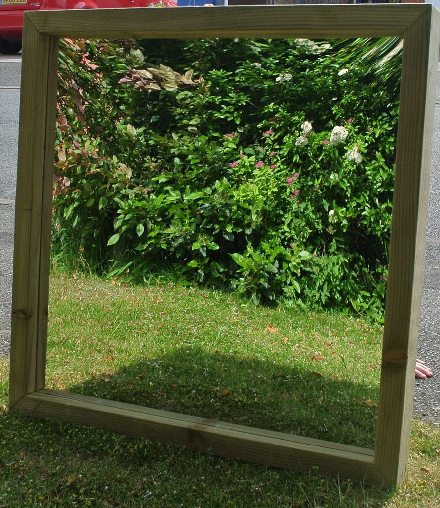 Wood Framed Playground Mirror