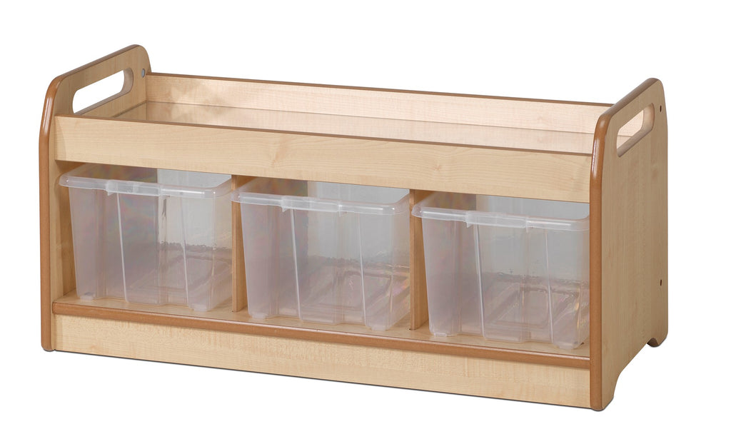 Low Mirror Play Unit with 3 Clear Tubs