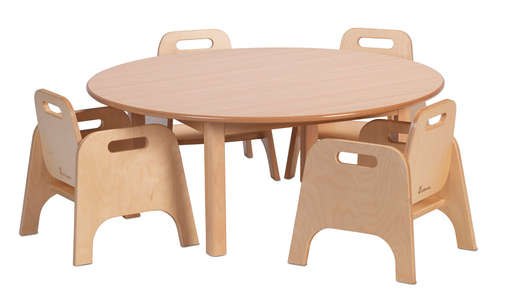 Circular Table and 4 Sturdy Chairs (H140mm)
