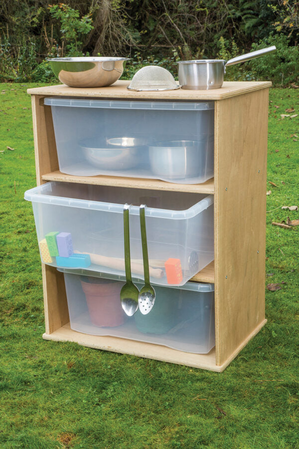 Large Outdoor Storage 3 With Clear Trays