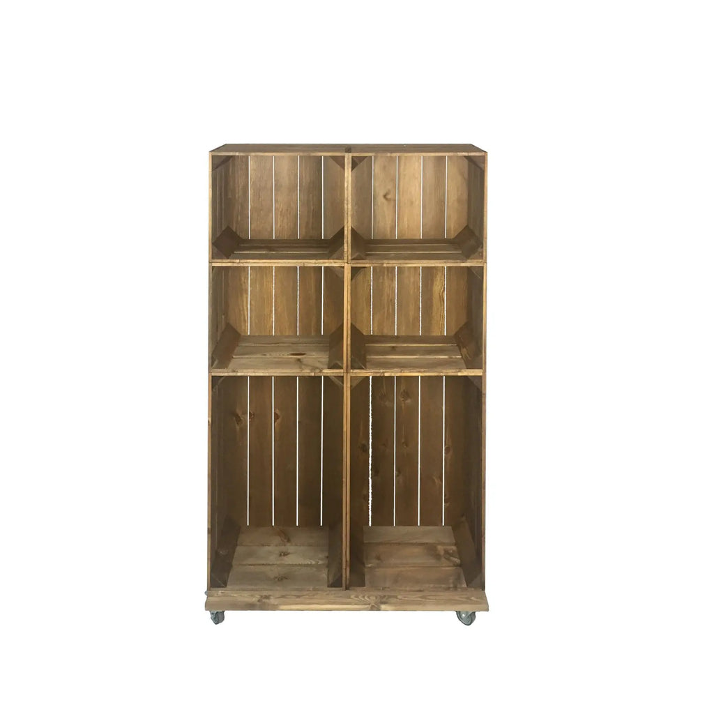 Mobile Crate Display Unit - Rustic Brown – Classroom Direct