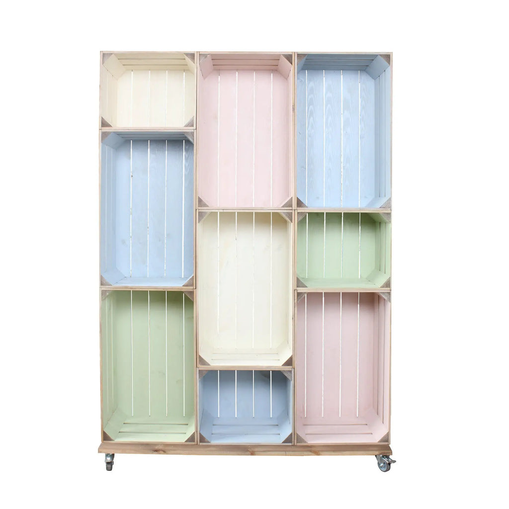 Mobile Crate Display Unit - Pastel Colour Burst – Classroom Direct
