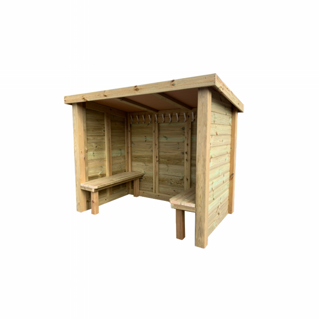 Outdoor Wooden Changing Hut