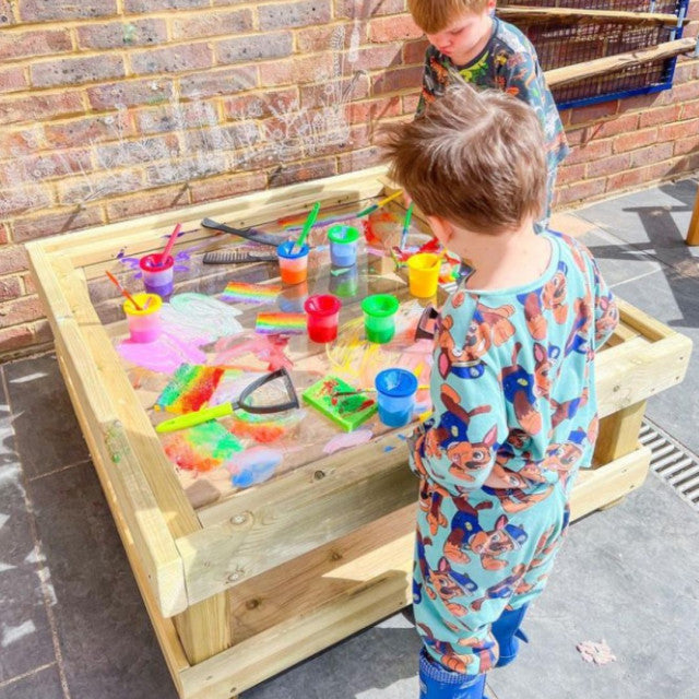 Wooden Outdoor Drawing Table