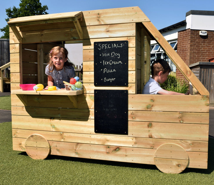 Outdoor Wooden Food Truck for Early Years Education