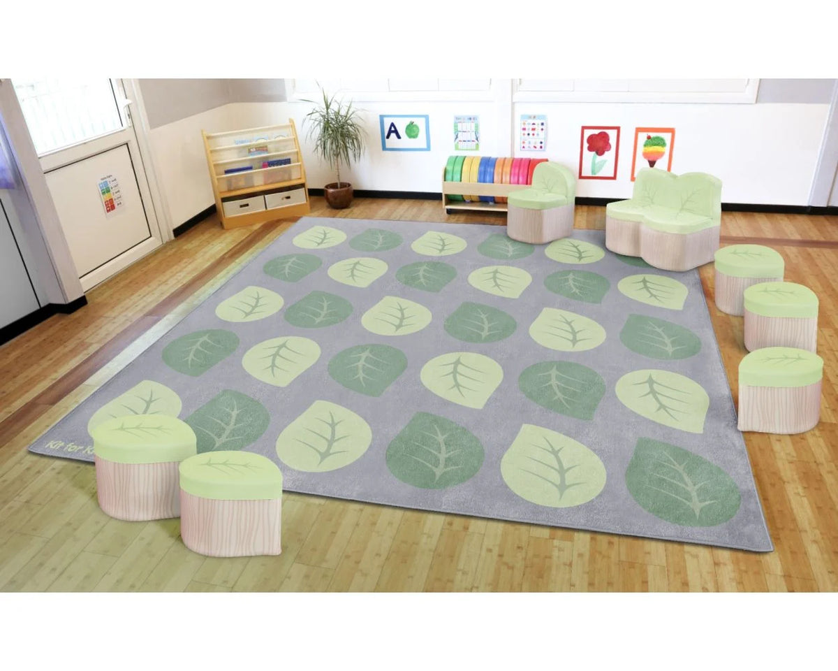 Early Years Natural World Leaf Placement Floor Carpet for Schools & Cl ...