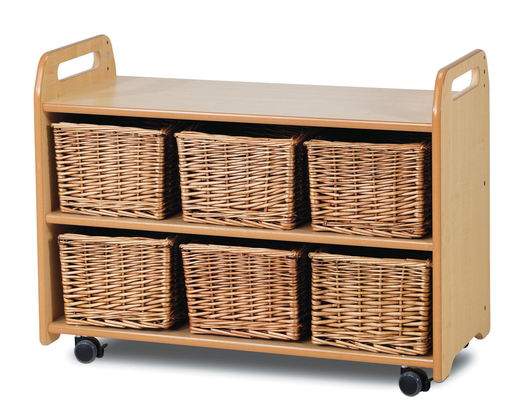 Mobile Unit with Display and Mirror Back - 6 baskets