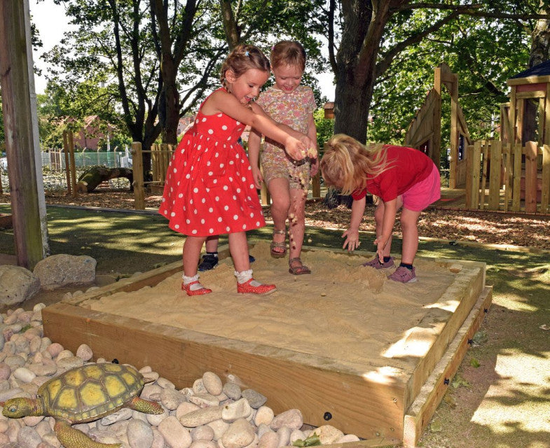 Children's Wooden Sandpit with PVC Cover