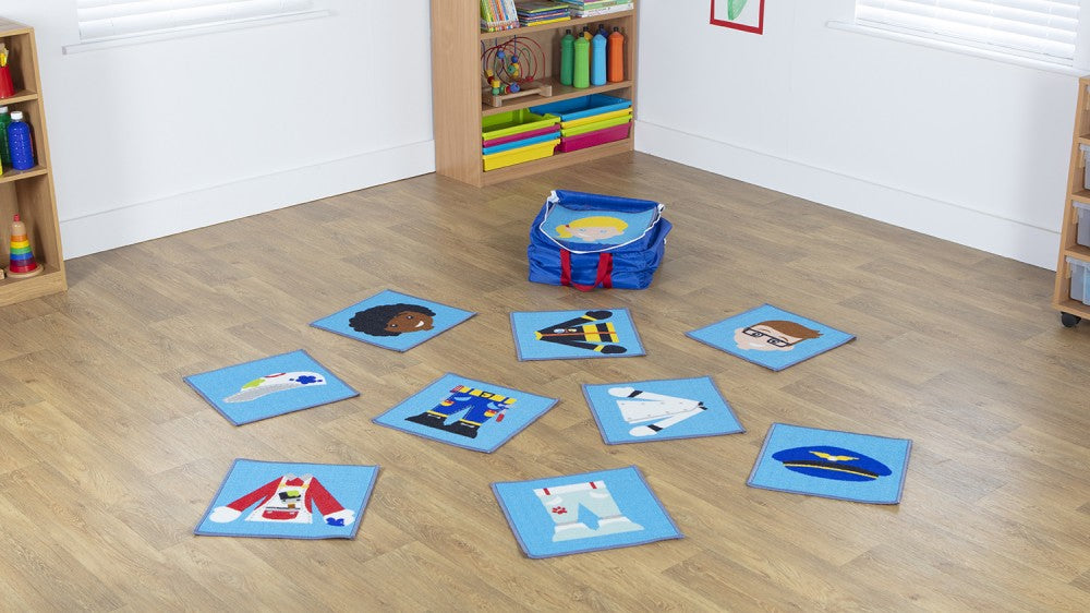 Professions Mini Placement Carpets with holdall For Schools