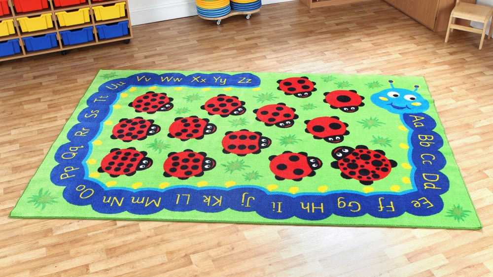 Back to Nature™ Chloe Caterpillar Numeracy & Literacy Carpet For Schools 3x2m