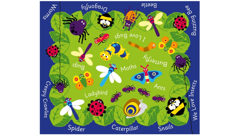 Back to Nature™ Mini Beasts Carpet For Schools 2400 x 2000mm