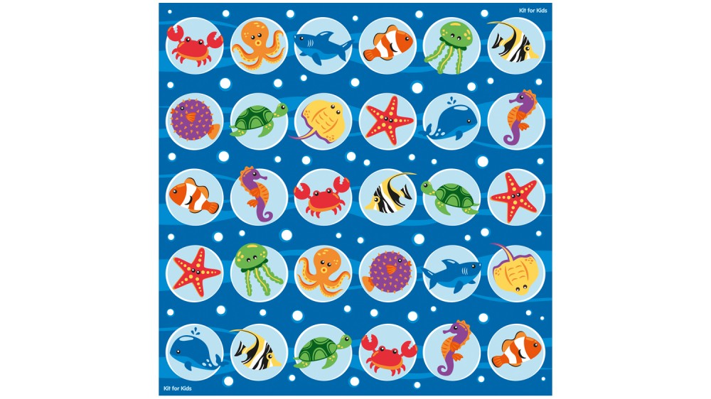 Under the Sea™ Large Square Placement Carpet For Schools 3x3