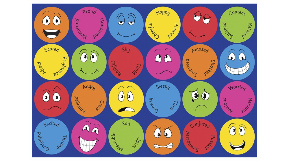 Emotions™ Interactive Rectangular Carpet For Schools 3 x 2m – Classroom ...