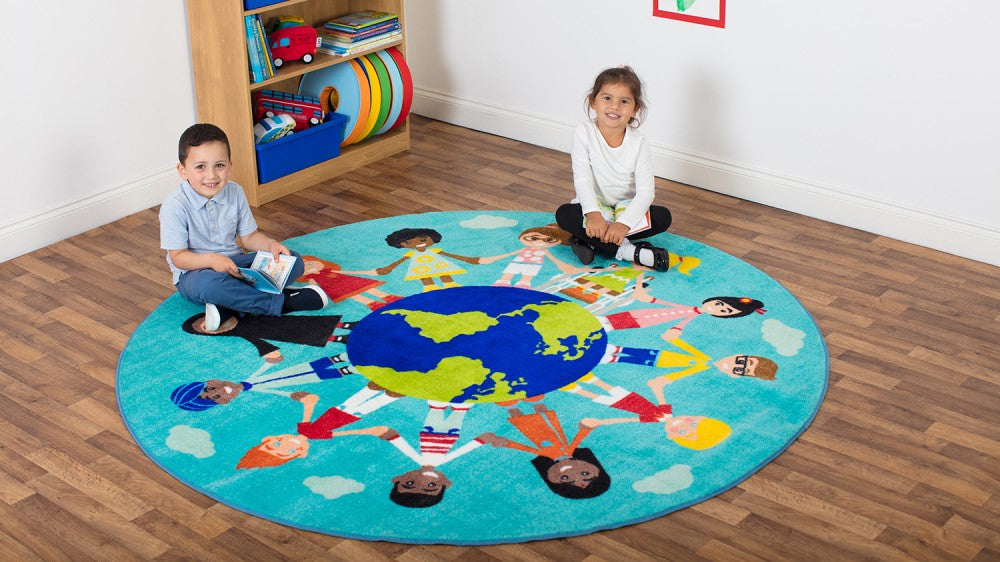 Children of the World™ Carpet - Teal For Schools 2000 x 2000mm circular
