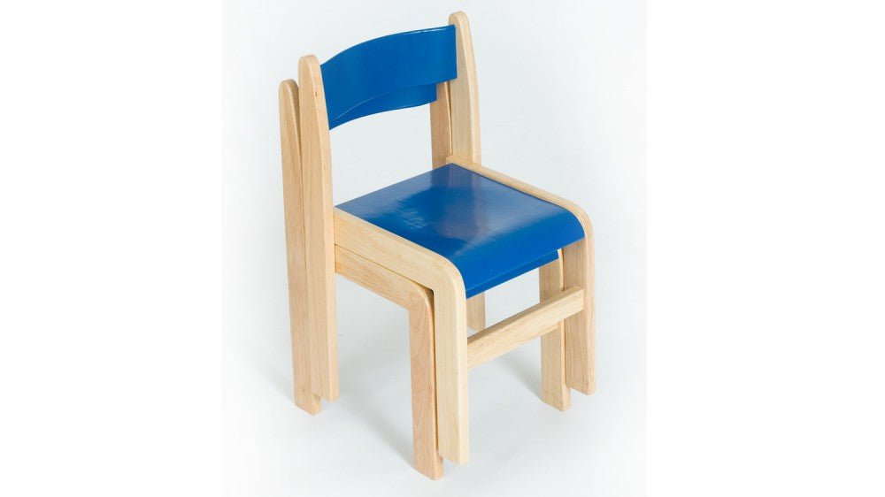 Tuf Class™ Wooden Chair Blue seat/wood frame  For Schools