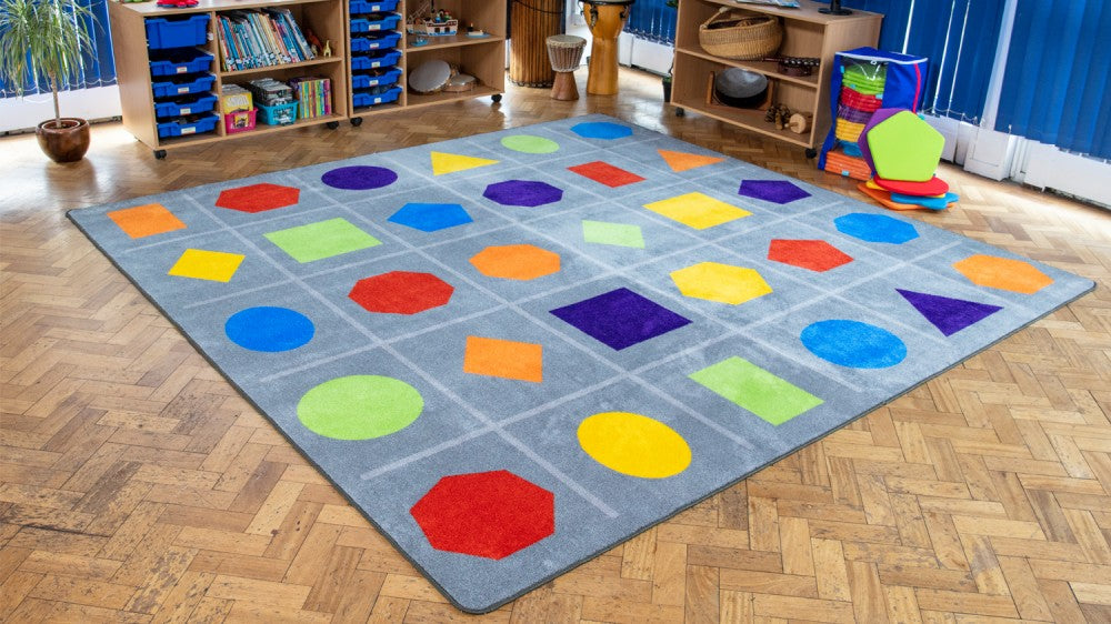 Geometric Shapes Carpet Classroom Direct