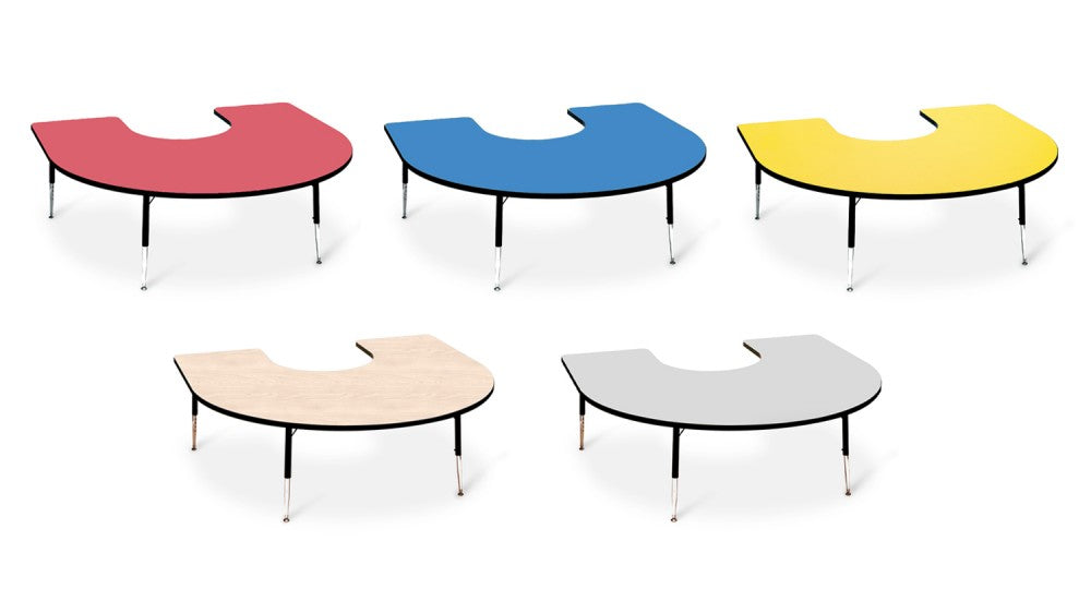 Tuf Top™ Height Adjustable Horseshoe Table Classroom Direct