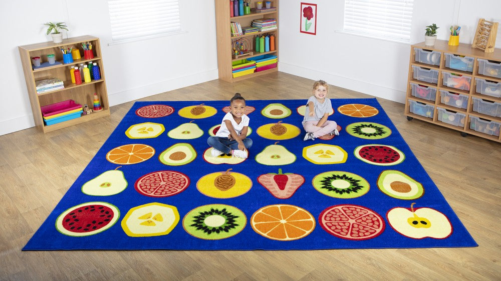 Fruit Placement Carpet For Schools 3x3 + FREE Runner Carpet Worth £70