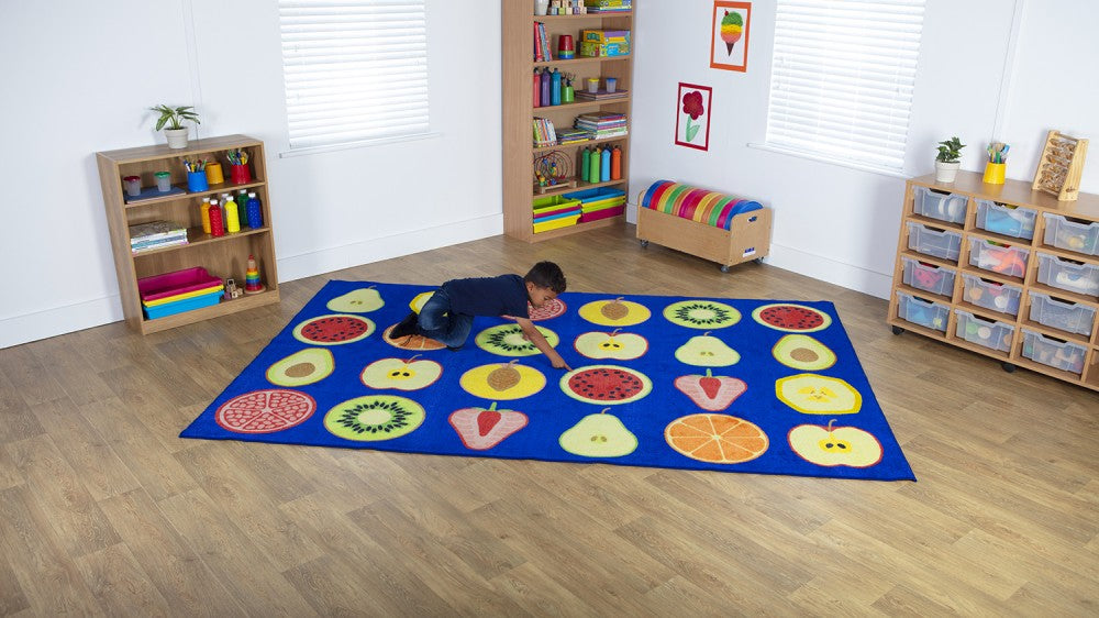 Fruit Rectangular Placement Carpet For Schools 3x2m